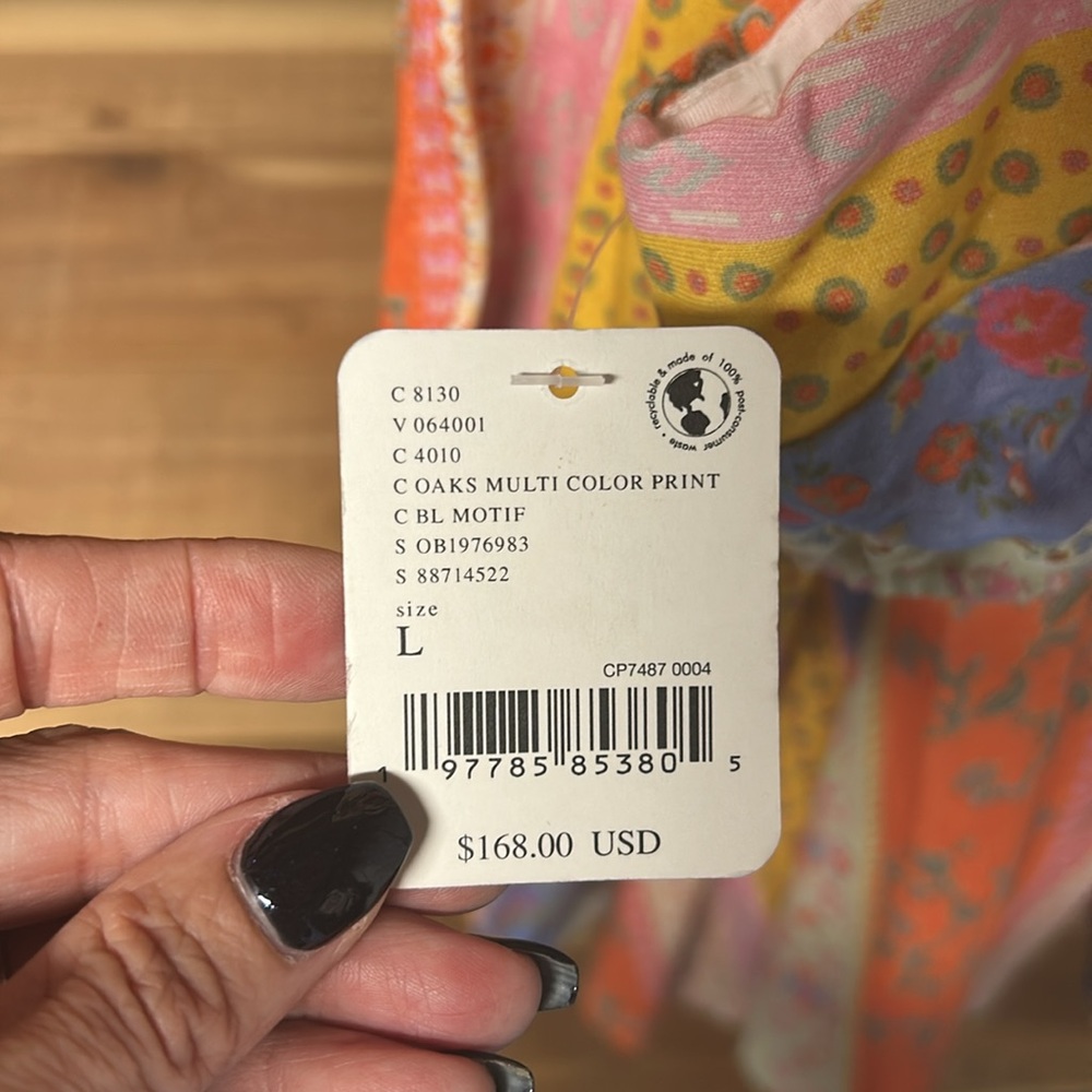NWT Free People Multi Print As It Was Skirt Set Size Large, L - Picture 7 of 13
